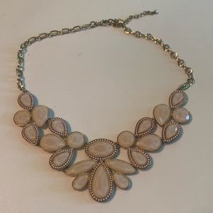 Francesca’s Beige Statement Necklace